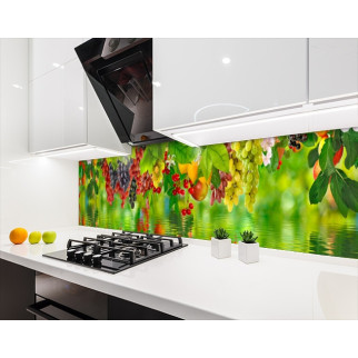 Наклейка на кухонний фартух 60 х 200 см, з фотодруком та захисною ламінацією виноград над водою (БП-s_ed661) - Інтернет-магазин спільних покупок ToGether