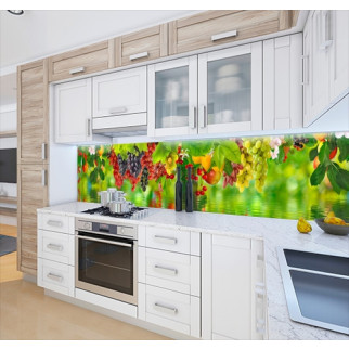 Наклейка на кухонний фартух 60 х 300 см, з фотодруком та захисною ламінацією виноград над водою (БП-s_ed661-3) - Інтернет-магазин спільних покупок ToGether