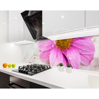 Наклейка на кухонний фартух 60 х 200 см, з фотодруком та захисною ламінацією квітка у росі (БП-s_fl019) - Інтернет-магазин спільних покупок ToGether