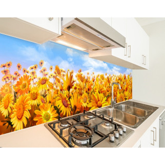 Наклейка на кухонний фартух 60 х 200 см, з фотодруком та захисною ламінацією соняшники (БП-s_fl11481) - Інтернет-магазин спільних покупок ToGether