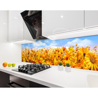 Наклейка на кухонний фартух 60 х 250 см, з фотодруком та захисною ламінацією соняшники (БП-s_fl11481-1) - Інтернет-магазин спільних покупок ToGether