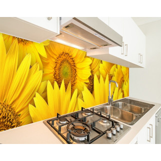 Наклейка на кухонний фартух 60 х 200 см, з фотодруком та захисною ламінацією соняшники великі (БП-s_fl11511) - Інтернет-магазин спільних покупок ToGether