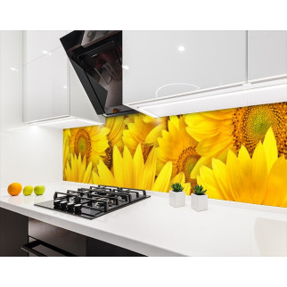 Наклейка на кухонний фартух 65 х 250 см, з фотодруком та захисною ламінацією соняшники великі (БП-s_fl11511-2) - Інтернет-магазин спільних покупок ToGether