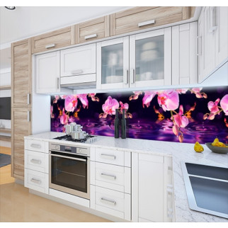 Наклейка на кухонний фартух 65 х 250 см, з фотодруком та захисною ламінацією орхідеї над водою (БП-s_fl11739-2) - Інтернет-магазин спільних покупок ToGether