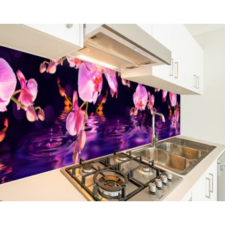 Наклейка на кухонний фартух 60 х 300 см, з фотодруком та захисною ламінацією орхідеї над водою (БП-s_fl11739-3) - Інтернет-магазин спільних покупок ToGether