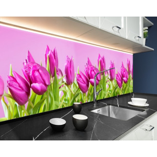 Наклейка на кухонний фартух 65 х 300 см, з фотодруком та захисною ламінацією тюльпани (БП-s_fl11690-4) - Інтернет-магазин спільних покупок ToGether