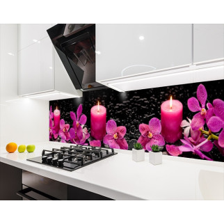 Наклейка на кухонний фартух 60 х 300 см, з фотодруком та захисною ламінацією квіти зі свічками (БП-s_fl11704-3) - Інтернет-магазин спільних покупок ToGether