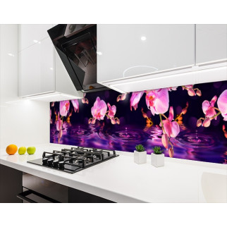 Наклейка на кухонний фартух 65 х 300 см, з фотодруком та захисною ламінацією орхідеї над водою (БП-s_fl11739-4) - Інтернет-магазин спільних покупок ToGether