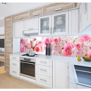 Наклейка на кухонний фартух 60 х 300 см, з фотодруком та захисною ламінацією бутони квітів і кава (БП-s_fl11757-3) - Інтернет-магазин спільних покупок ToGether
