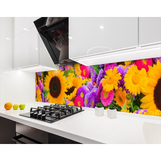 Наклейка на кухонний фартух 65 х 300 см, з фотодруком та захисною ламінацією квітковий мотив (БП-s_fl118-4) - Інтернет-магазин спільних покупок ToGether