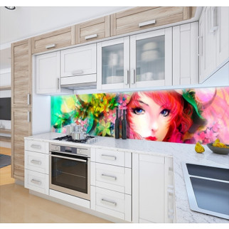 Наклейка на кухонний фартух 65 х 300 см, з фотодруком та захисною ламінацією портрет дівчини (БП-s_ri029-4) - Інтернет-магазин спільних покупок ToGether