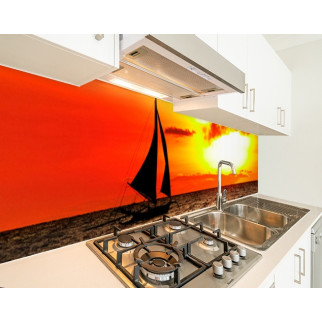 Наклейка на кухонний фартух 65 х 250 см, з фотодруком та захисною ламінацією вітрильник у океані (БП-s_tr014-2) - Інтернет-магазин спільних покупок ToGether