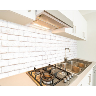 Наклейка на кухонний фартух 60 х 250 см, з фотодруком та захисною ламінацією стіна цегляна світла (БП-s_tx288-1) - Інтернет-магазин спільних покупок ToGether
