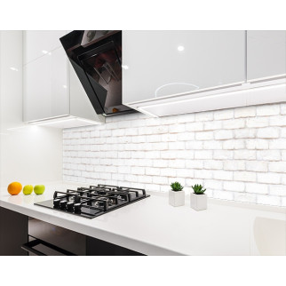 Наклейка на кухонний фартух 65 х 250 см, з фотодруком та захисною ламінацією стіна цегляна світла (БП-s_tx288-2) - Інтернет-магазин спільних покупок ToGether