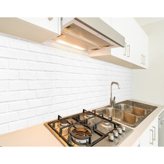 Наклейка на кухонний фартух 60 х 200 см, з фотодруком та захисною ламінацією цегляна стіна світла (БП-s_tx292) - Інтернет-магазин спільних покупок ToGether