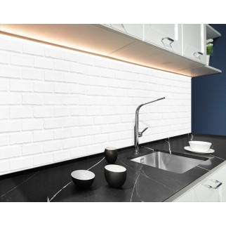 Наклейка на кухонний фартух 65 х 250 см, з фотодруком та захисною ламінацією цегляна стіна світла (БП-s_tx292-2) - Інтернет-магазин спільних покупок ToGether