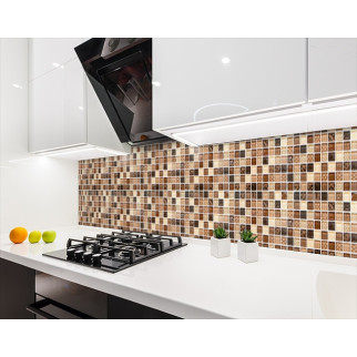 Наклейка на кухонний фартух 65 х 250 см, з фотодруком та захисною ламінацією плитка кубиками (БП-s_tx309-2) - Інтернет-магазин спільних покупок ToGether