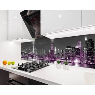 Наклейка на кухонний фартух 65 х 250 см, з фотодруком та захисною ламінацією міст в Брукліні вночі (БП-s_cn161-2) - Інтернет-магазин спільних покупок ToGether