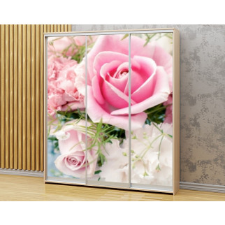 Наклейка на шафу-купе 220 х 60 см на 3  двері букет квітів (БП_в_fl11922) - Інтернет-магазин спільних покупок ToGether