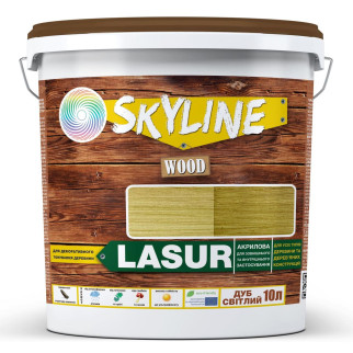 Лазур декоративно-захисна для обробки дерева LASUR Wood SkyLine Дуб світлий 10л - Інтернет-магазин спільних покупок ToGether
