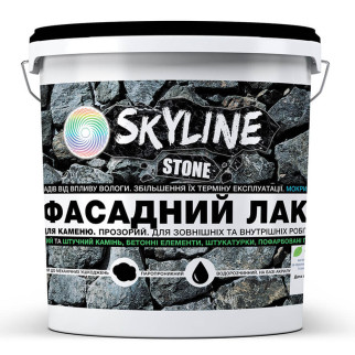 Фасадний лак акриловий для каменю мокрий ефект Stone SkyLine Глянцевий 3л - Інтернет-магазин спільних покупок ToGether