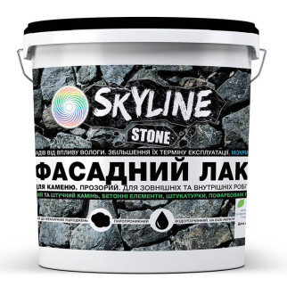 Фасадний лак акриловий для каменю мокрий ефект Stone SkyLine Глянцевий 10л - Інтернет-магазин спільних покупок ToGether