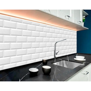Наклейка на кухонний фартух 60 х 250 см, з фотодруком та захисною ламінацією світлі цеглини - Інтернет-магазин спільних покупок ToGether