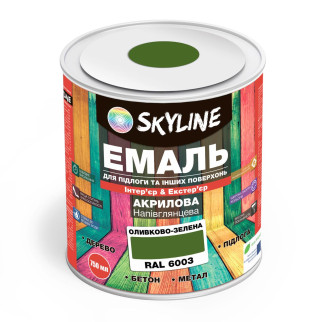 Емаль для підлоги SkyLine Оливково-зелена RAL 6003 0.75 л - Інтернет-магазин спільних покупок ToGether