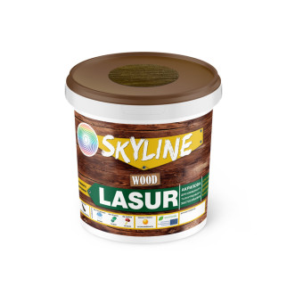 Лазур декоративно-захисна для обробки дерева LASUR Wood SkyLine Горіх 0.4 л - Інтернет-магазин спільних покупок ToGether