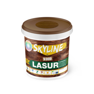 Лазур декоративно-захисна для обробки дерева LASUR Wood SkyLine Каштан 0.4 л - Інтернет-магазин спільних покупок ToGether