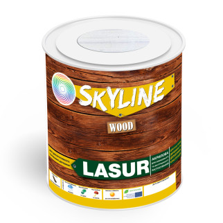 Лазур декоративно-захисна для обробки дерева LASUR Wood SkyLine Біла 0.75 л - Інтернет-магазин спільних покупок ToGether