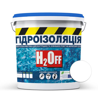 Гідроізоляція універсальна акрилова фарба мастика H2Off Біла 6 кг - Інтернет-магазин спільних покупок ToGether