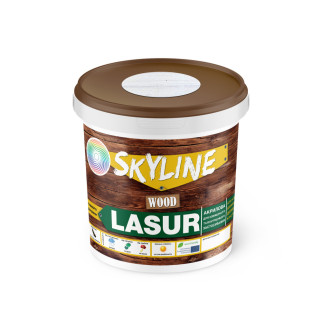 Лазур декоративно-захисна для обробки дерева LASUR Wood SkyLine Біла 0.4 л - Інтернет-магазин спільних покупок ToGether