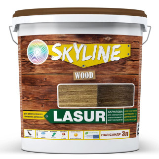 Лазур декоративно-захисна для обробки дерева LASUR Wood SkyLine Палісандр 3л - Інтернет-магазин спільних покупок ToGether