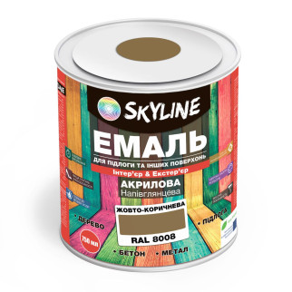 Емаль для підлоги SkyLine Жовто-коричнева RAL 8008 0.75 л - Інтернет-магазин спільних покупок ToGether