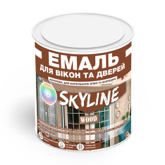 Емаль акрилова Для Вікон та Дверей SkyLine Wood Біла 0.75 л - Інтернет-магазин спільних покупок ToGether