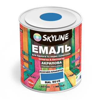 Емаль для підлоги SkyLine Яскраво-блакитний RAL 5015 0.75 л - Інтернет-магазин спільних покупок ToGether