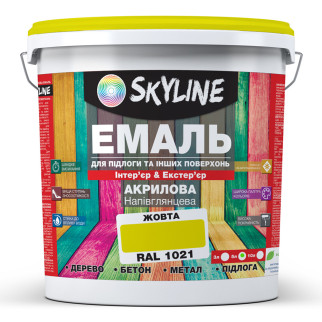 Емаль для підлоги SkyLine Жовтий RAL 1021 5 л - Інтернет-магазин спільних покупок ToGether