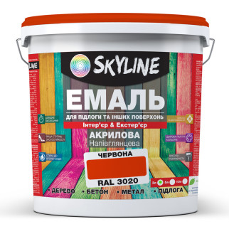 Емаль для підлоги SkyLine Червоний RAL 3020 3 л - Інтернет-магазин спільних покупок ToGether