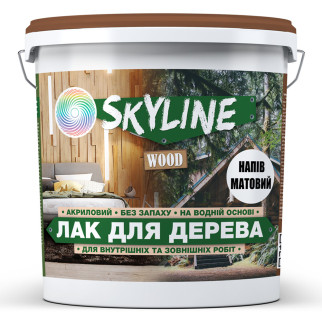 Лак для дерева акриловий Skyline Wood Прозорий Напівматовий 5л - Інтернет-магазин спільних покупок ToGether