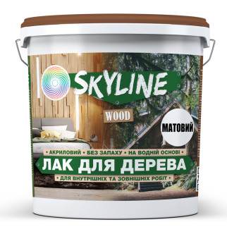 Лак для дерева акриловий Skyline Wood Прозорий Матовий 5л - Інтернет-магазин спільних покупок ToGether