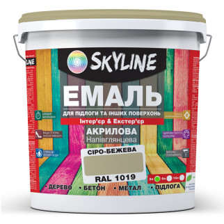 Емаль для підлоги SkyLine Сіро-бежева RAL 1019 3 л - Інтернет-магазин спільних покупок ToGether