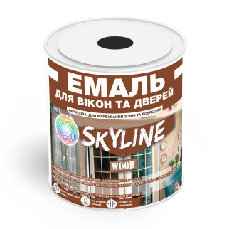 Емаль акрилова Для Вікон та Дверей SkyLine Wood Чорна RAL 9004 0.75 л - Інтернет-магазин спільних покупок ToGether