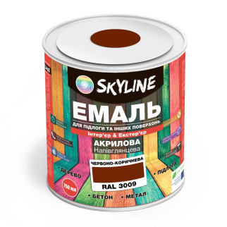 Емаль для підлоги SkyLine Червоно-коричнева RAL 3009 0.75 л - Інтернет-магазин спільних покупок ToGether