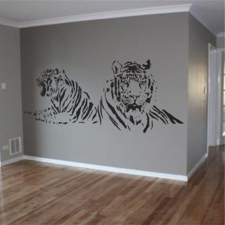 Трафарет для фарбування Тигри, одноразовий із самоклейної плівки 115 х 300 см - Інтернет-магазин спільних покупок ToGether