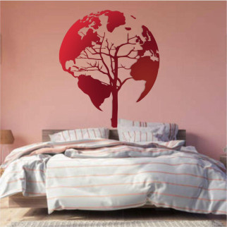 Трафарет для фарбування, Дерево-планета, одноразовий із самоклейної плівки 115 х 95 см - Інтернет-магазин спільних покупок ToGether