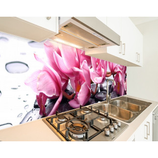Наклейка на кухонний фартух 60 х 300 см, з фотодруком та захисною ламінацією орхідеї рожеві (БП-s_fl100-3) - Інтернет-магазин спільних покупок ToGether