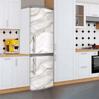 Вінілова наклейка на холодильник, текстура під мармур, 200х60 см - Лицьова (В), з ламінуванням - Інтернет-магазин спільних покупок ToGether
