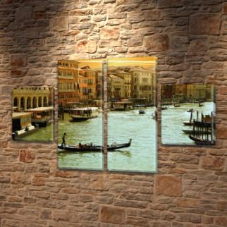 Модульна картина Венеція на Холсті син., 50x80 см, (25x18-2/50х18-2) Холст син., 80, 130 - Інтернет-магазин спільних покупок ToGether