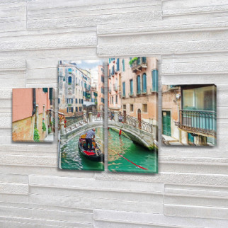 Картина модульна По вулицях Венеції на полотні 50x80 см, (25x18-2/50х18-2) - Інтернет-магазин спільних покупок ToGether